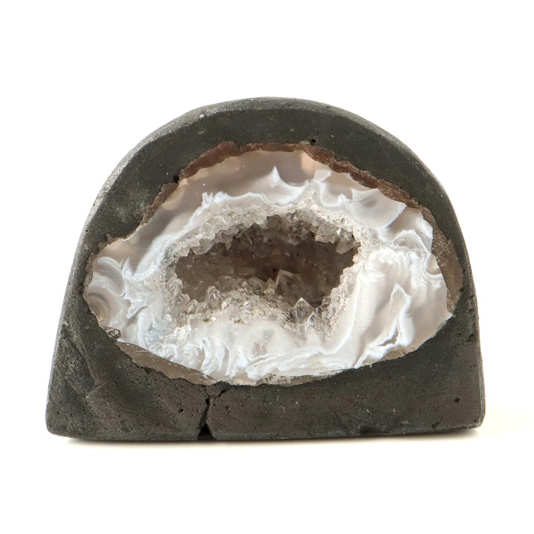 ブルーメノウ 原石 アゲート ジオード ドーム ブックエンド 【公式通販】