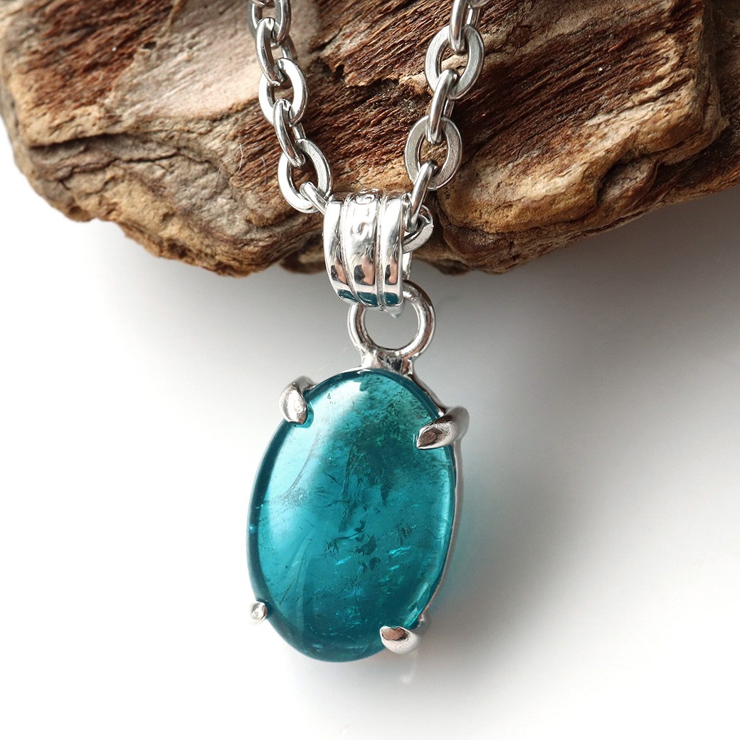 ファイテン ネックレス ブラックスピネル＆ネオンブルーアパタイト