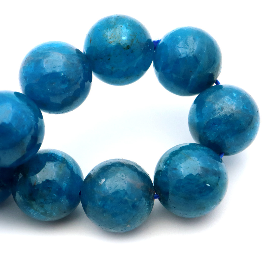 GOLD STONE ブルー アパタイト ブレスレット 12.5-13mm ブラジル産