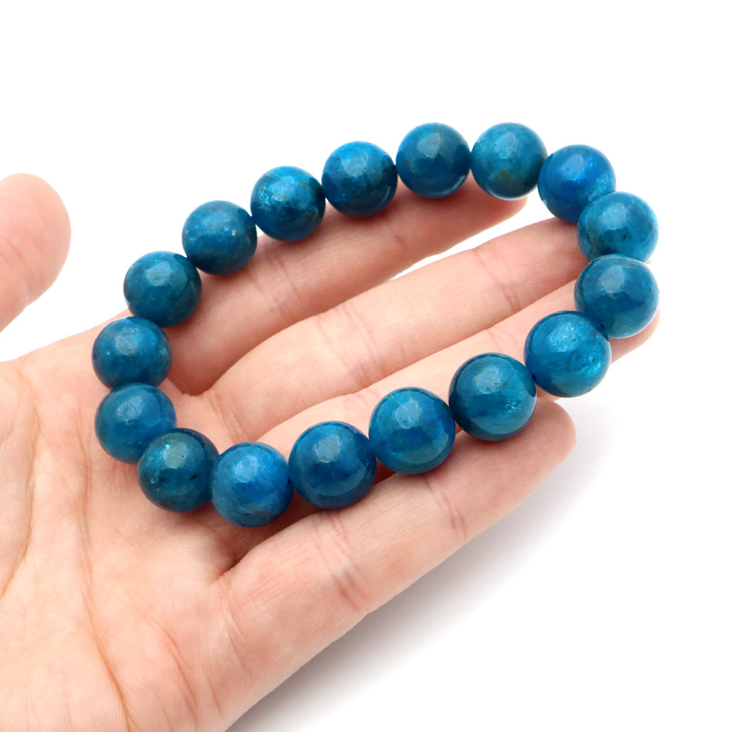 GOLD STONE ブルー アパタイト ブレスレット 12.5-13mm ブラジル
