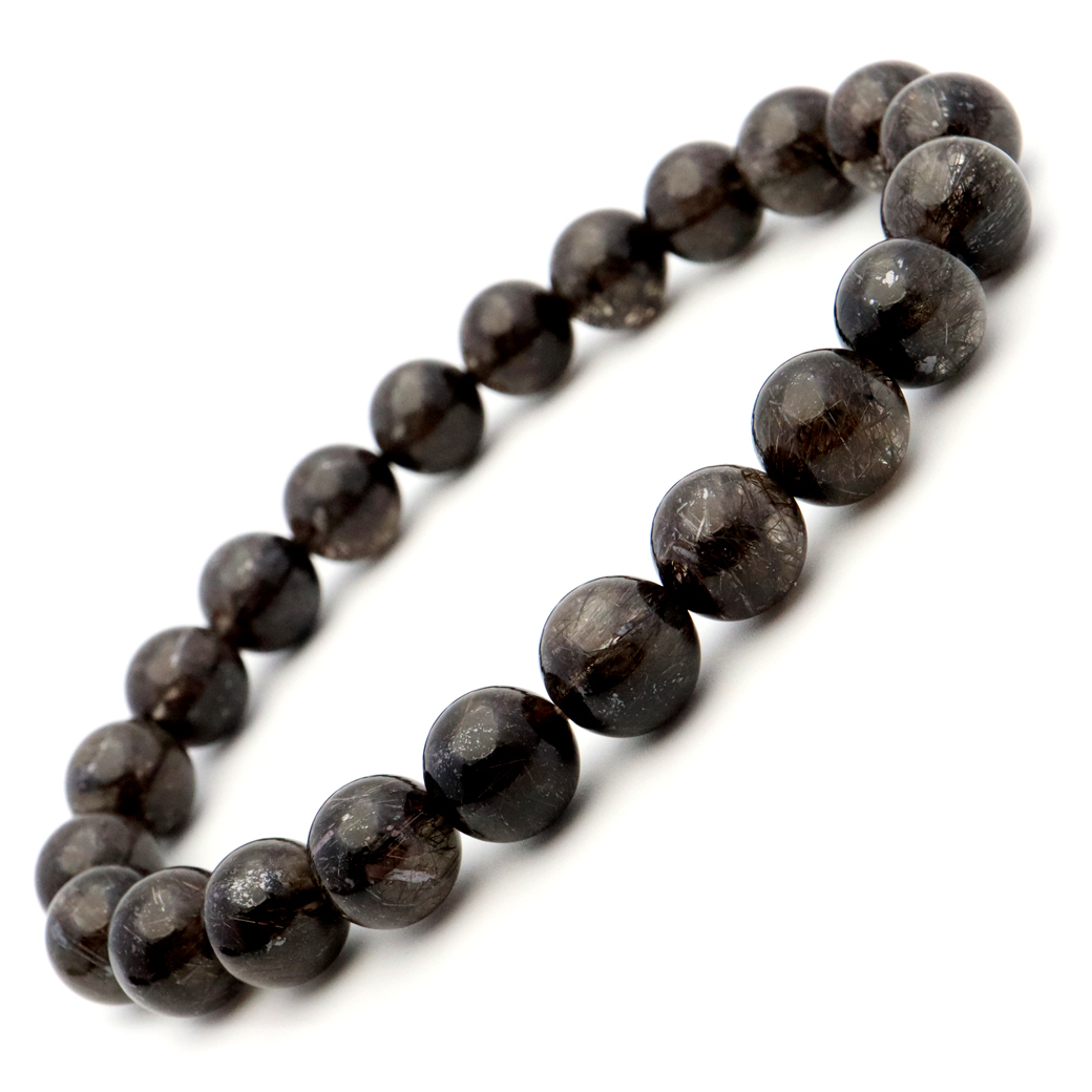 ⭐️大特価⭐️ブラックルチルクォーツ　 ルチレイテッドクォーツ　ブレスレット　天然石 GOLD STONE ブラック ルチルレイテッドクォーツ 8.5mm ブレスレット