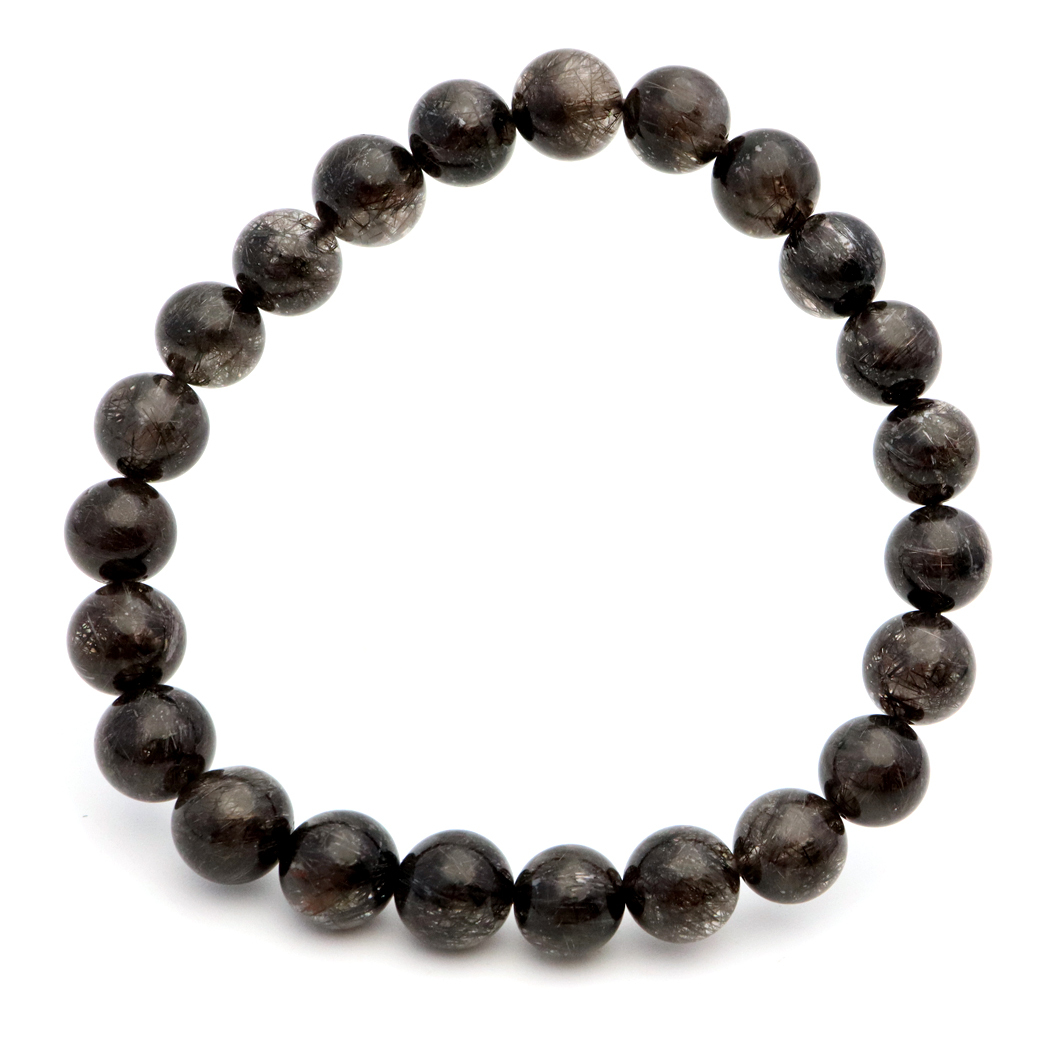 GOLD STONE ブラック ルチルレイテッドクォーツ 8mm ブレスレット