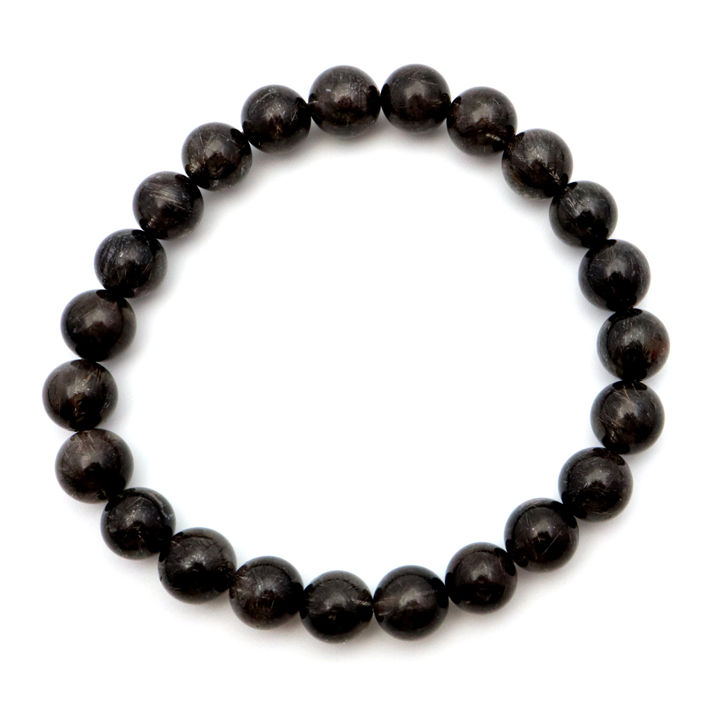 ⭐️大特価⭐️ブラックルチルクォーツ　 ルチレイテッドクォーツ　ブレスレット　天然石 GOLD STONE ブラック ルチルレイテッドクォーツ 8mm