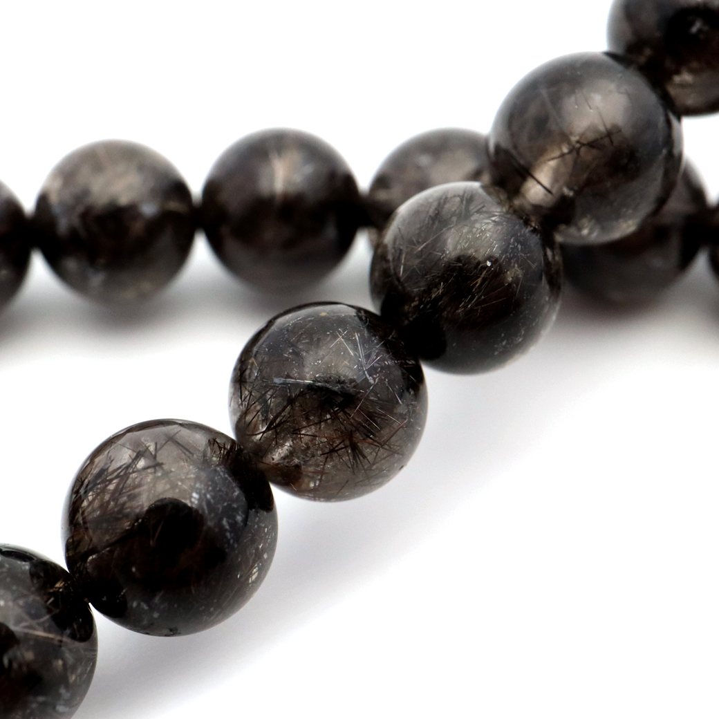 GOLD STONE ブラック ルチルレイテッドクォーツ 8mm ブレスレット