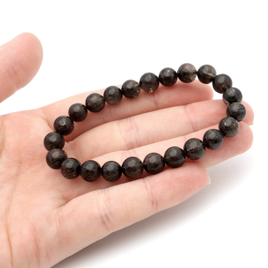 GOLD STONE ブラック ルチルレイテッドクォーツ 8mm