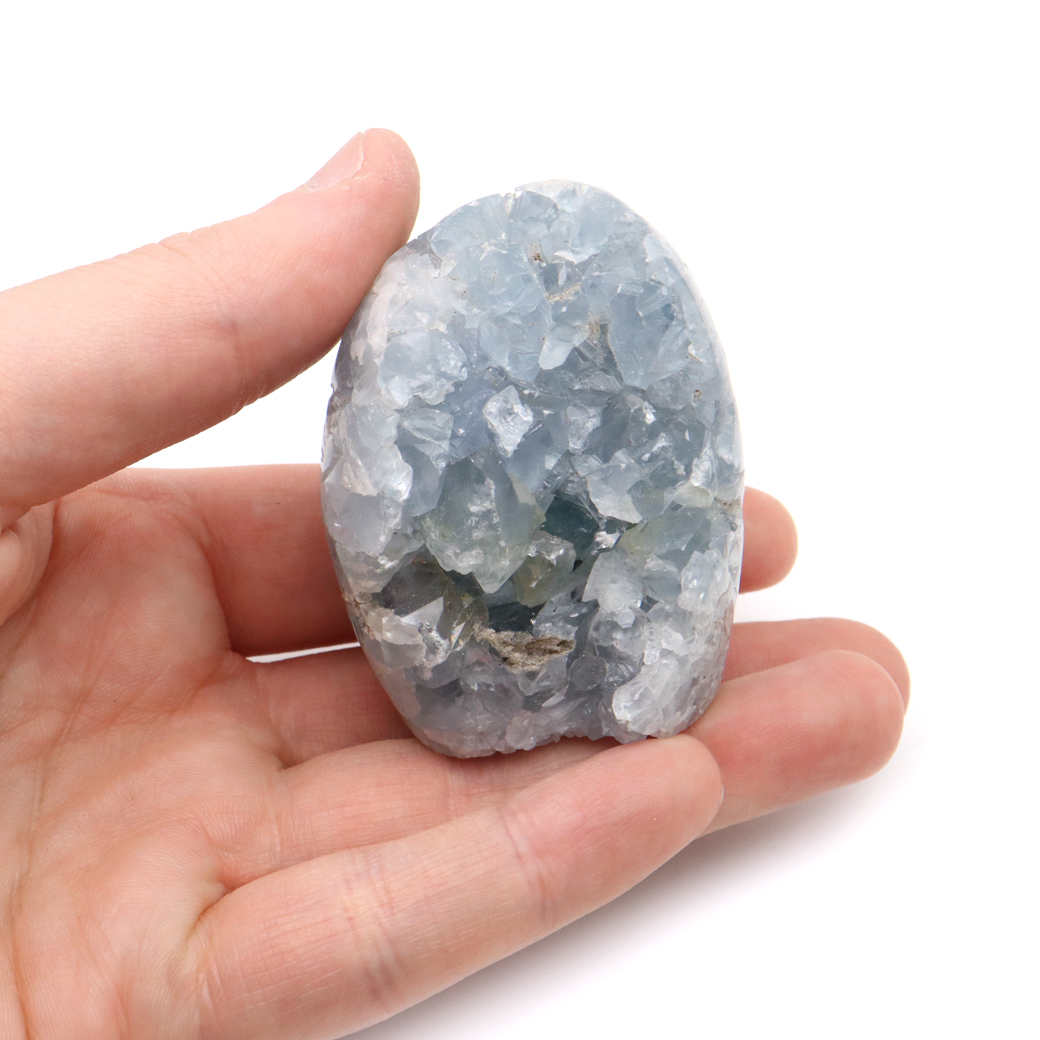 GOLD STONE セレスタイト 原石 201g クラスター 研磨 磨き仕上げ