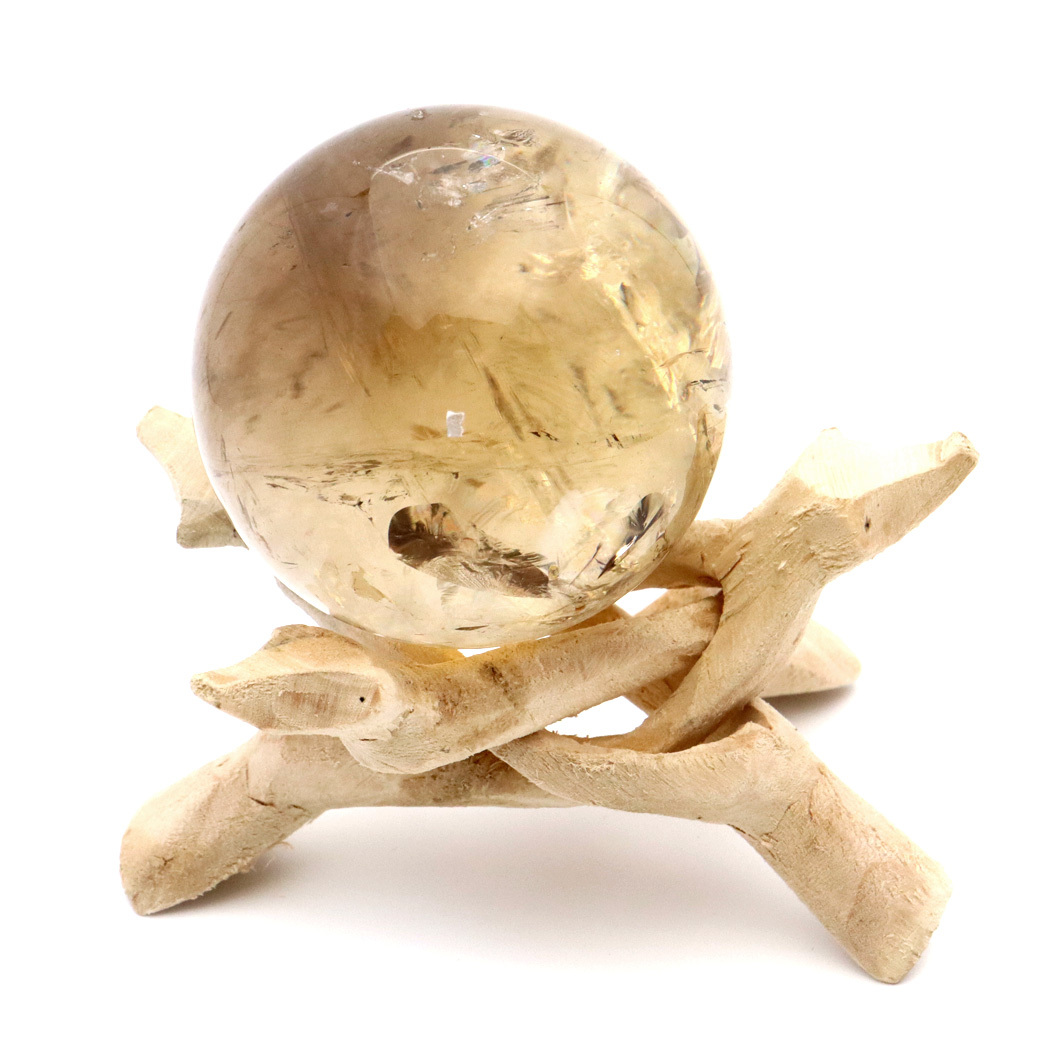 GOLD STONE シトリン 非加熱 丸玉 黄水晶 ブラジル産 直径約59mm