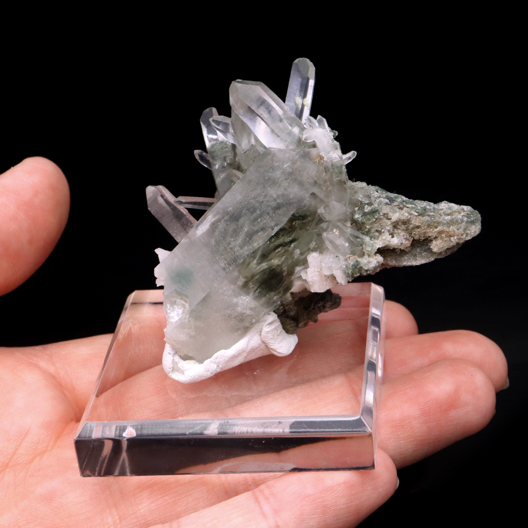 GOLD STONE ヒマラヤ水晶 クラスター 66g 台付き マニハール産