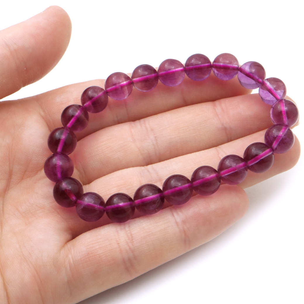 GOLD STONE フローライト パープル ブレスレット 9mm 蛍石 天然石