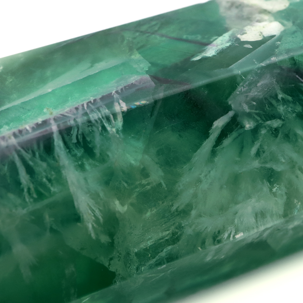 GOLD STONE エンジェルフェザー フローライト 六角柱 346g ポイント 1