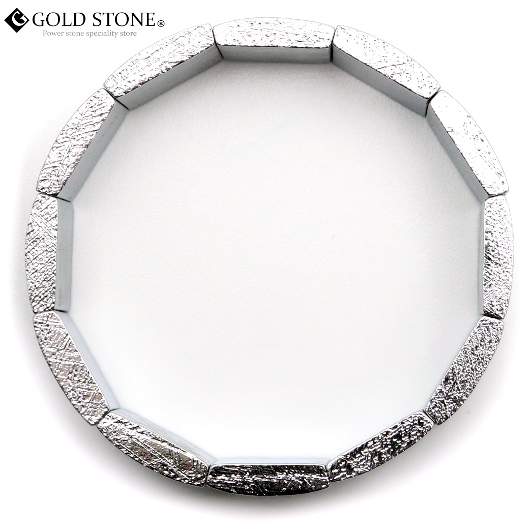 【鑑別書付】プレミアム品質❣️定番人気シルバー❣️ギベオン隕石バングルブレスレット GOLD STONE ギベオン 隕石 バングル 鑑別書付き ブレスレット 幅12mm