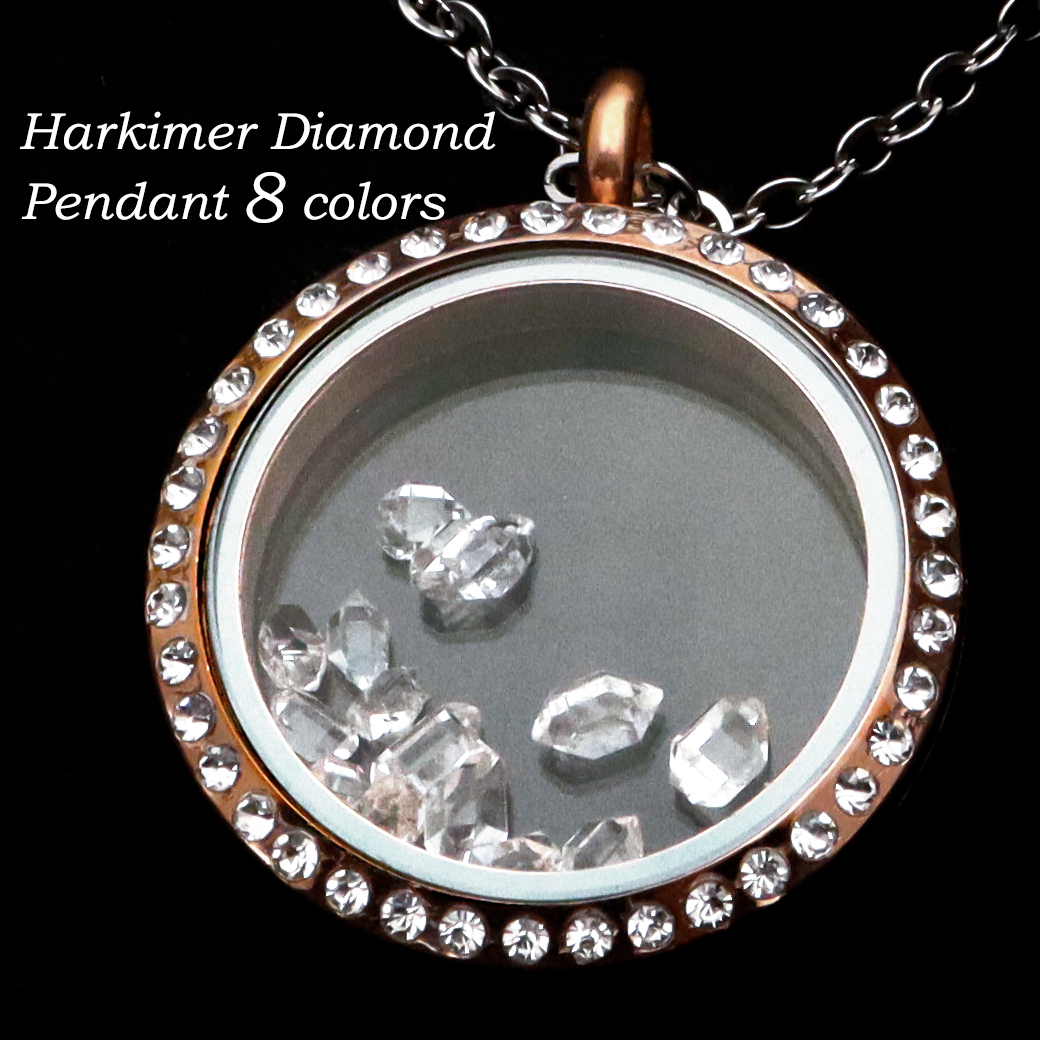 新品 クレッグ•ジュンジュラス ハーキマーダイヤモンド ペンダントトップ goldstone_harkimer-p1
