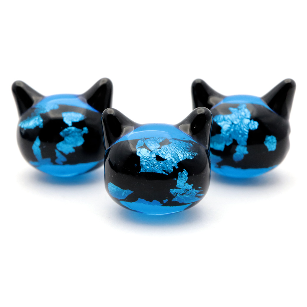  ho taru стекло .. бисер 1 шарик детали кошка кошка произведение шарик продажа рукоделие синий blue цвет стрекоза шар tonbodama манэки-нэко Okinawa . земля производство .... симпатичный 