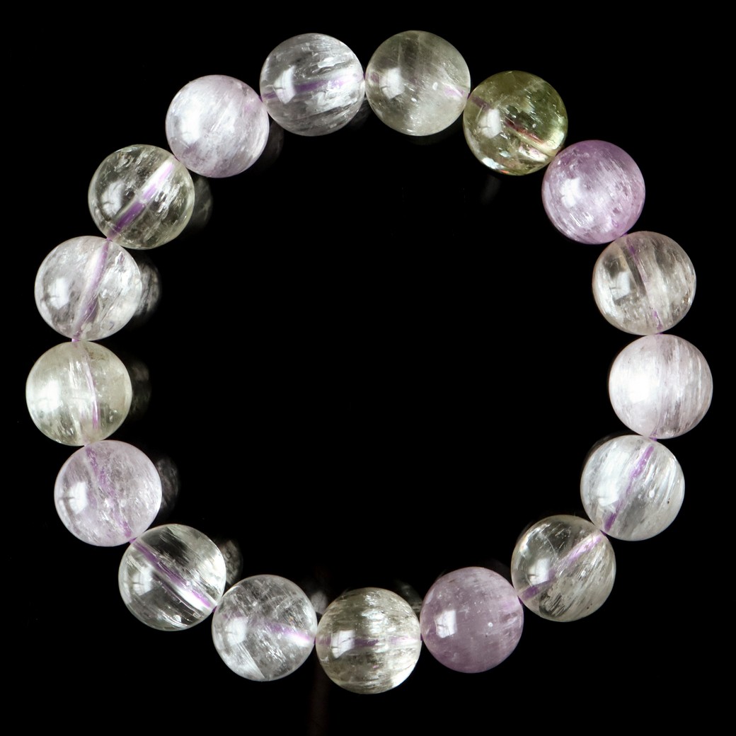 GOLD STONE クンツァイト ブレスレット メンズ レディース 11.5mm AAA