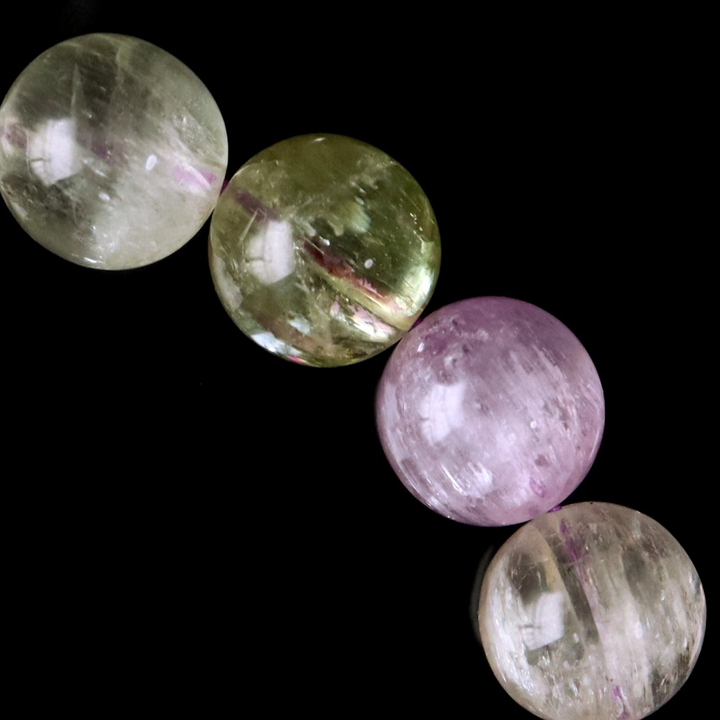 GOLD STONE クンツァイト ブレスレット メンズ レディース 11.5mm AAA