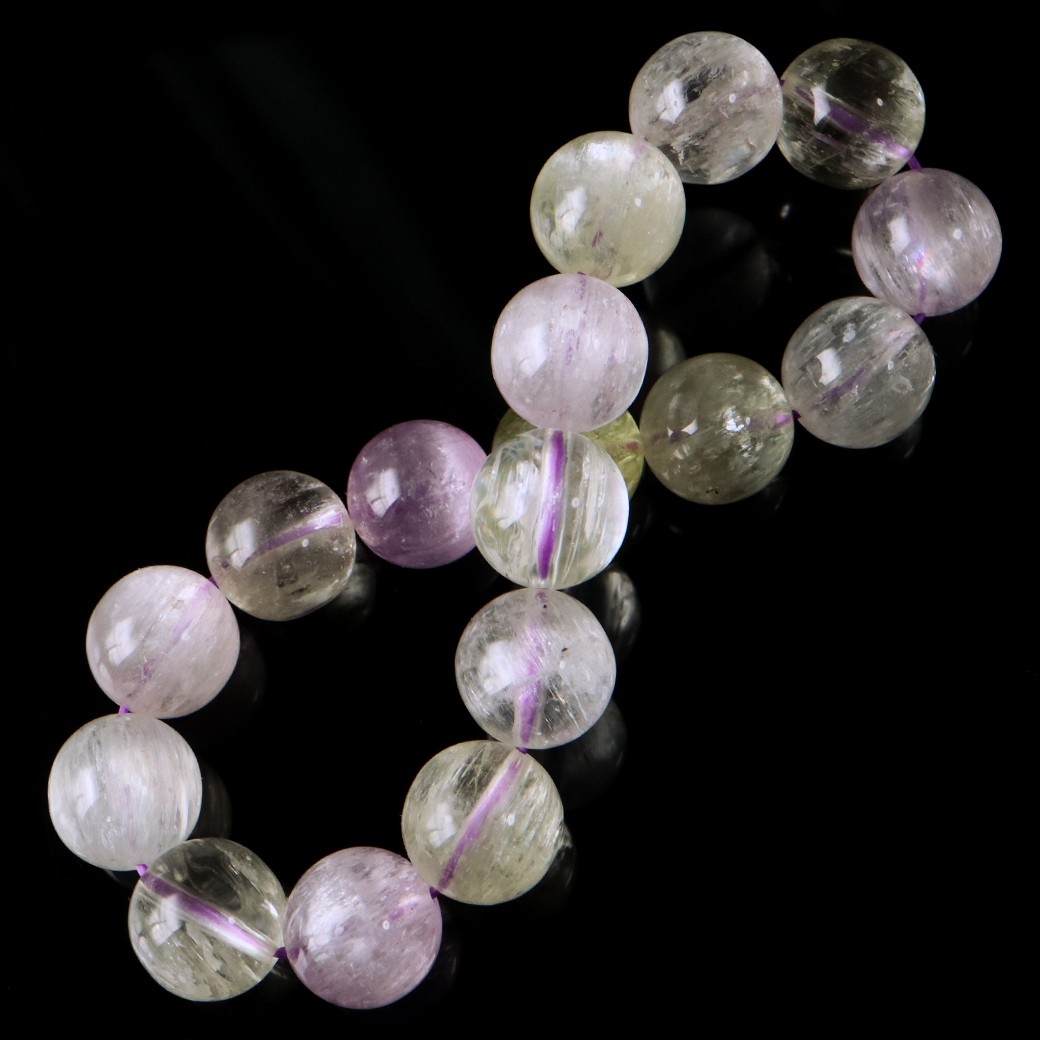 GOLD STONE クンツァイト ブレスレット メンズ レディース 11.5