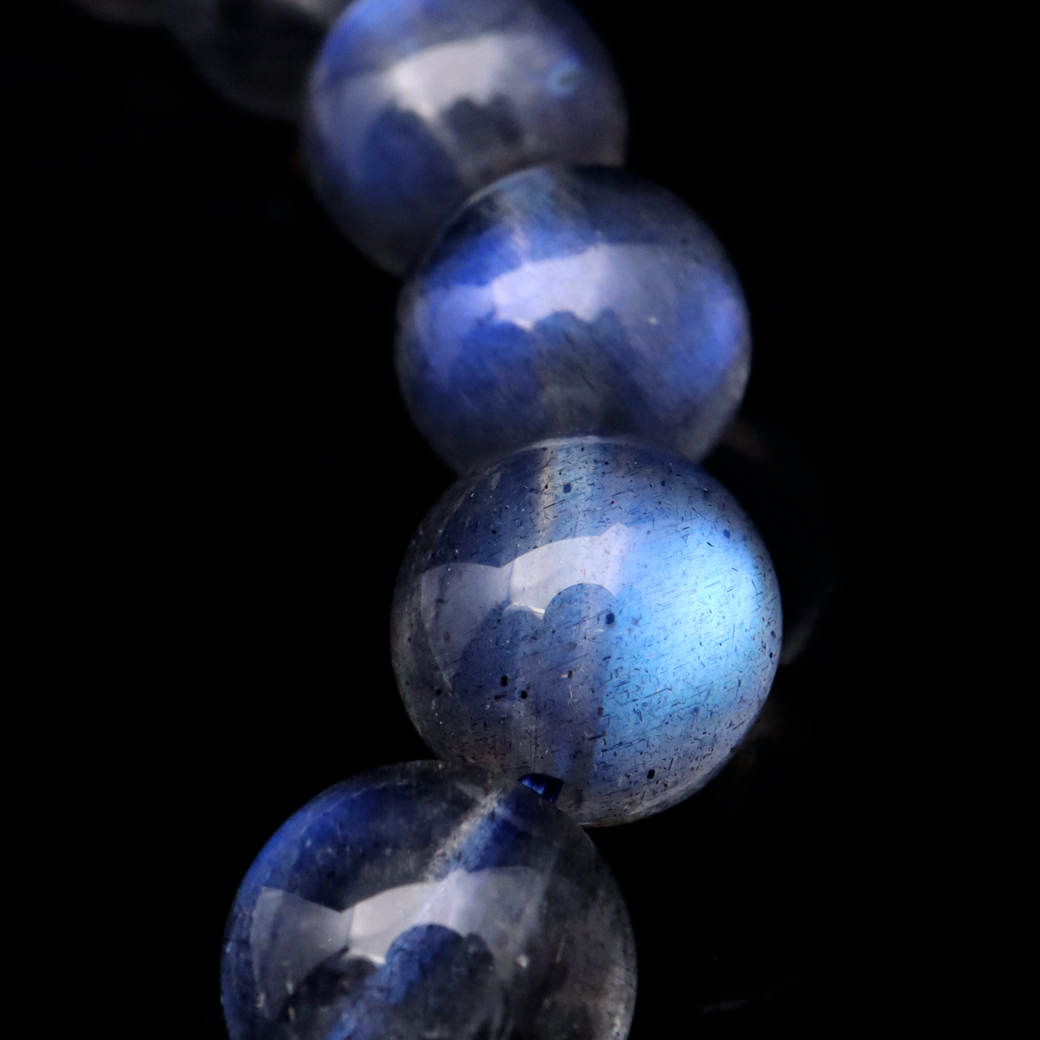 ラブラドライトブレスレット　ブルーシラー　綺麗　新品　高品質パワーストーン ラブラドライト ブレスレット 8.5mm AAAAA ブルーに輝くシラー