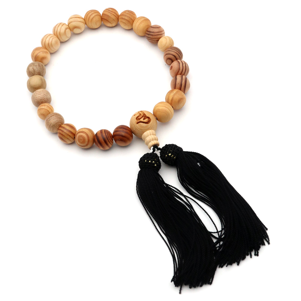 高野山 六木（りくぼく）御念珠 男性用 木箱付き 世界遺産 金剛峯寺