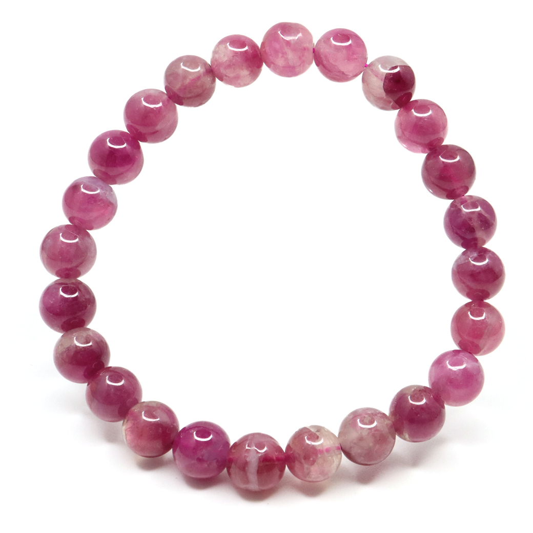 GOLD STONE ルベライト ブレスレット レッドトルマリン 7.5mm 1点物 10