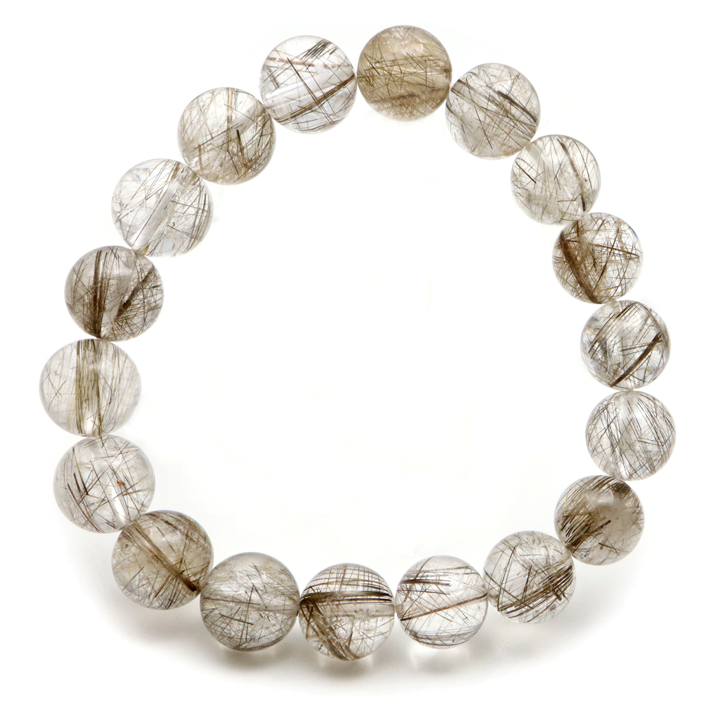 GOLD STONE シルバー ルチルクォーツ ブレスレット 11.5mm 針が