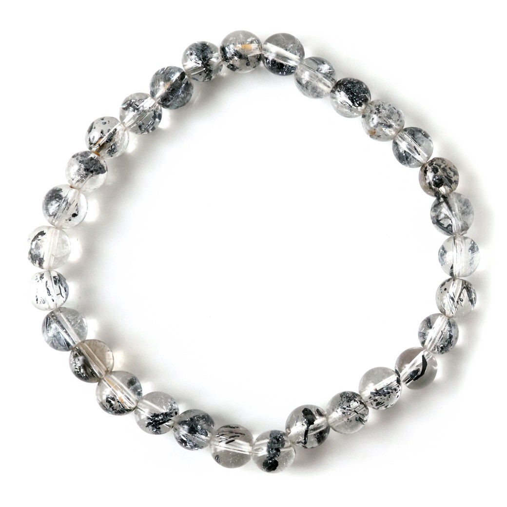 正規品 スティブナイト インクォーツ ブレスレット 6mm 高透明 a 輝安鉱 水晶 天然石 パワーストーン クリスマス プレゼント 手数料安い Www Thedailyspud Com