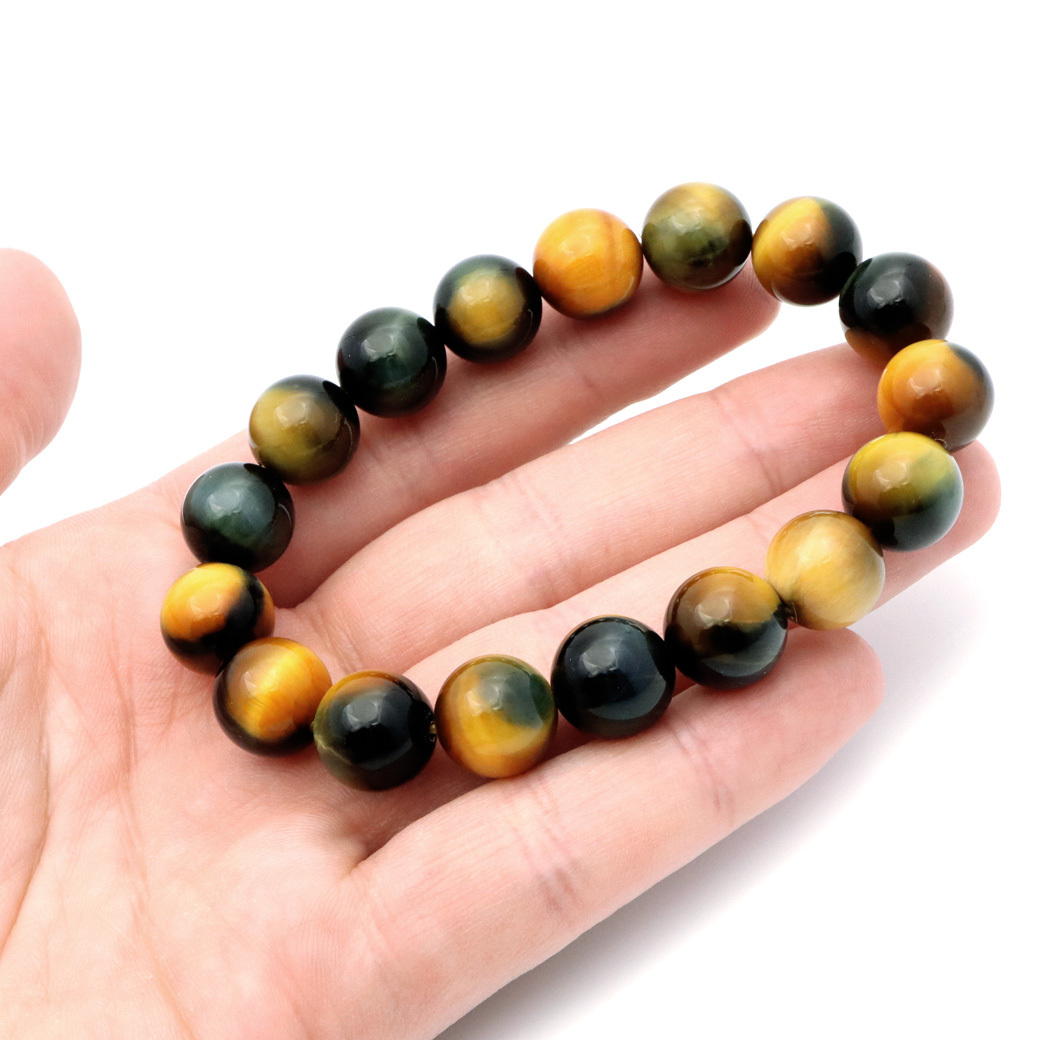 GOLD STONE ゴールデンブルー タイガーアイ ブレスレット 12mm