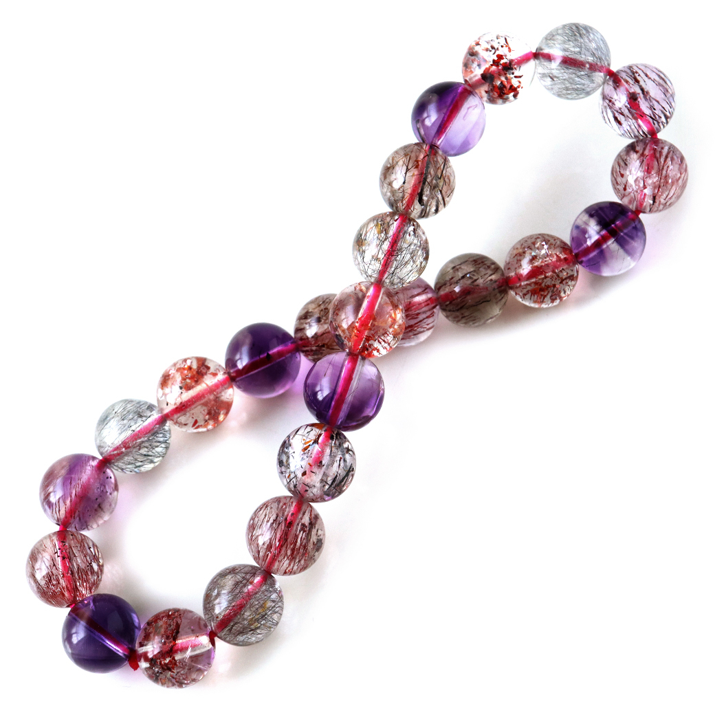 独創的 スーパーセブン ブレスレット aaa 7 5mm マルチカラー 1点物 天然石 パワーストーン レビューで送料無料 Www Thedailyspud Com