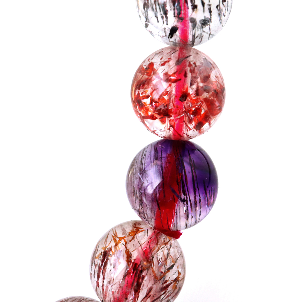 人気no 1 本体 スーパーセブン ブレスレット aaa 7 5mm マルチカラー 1点物 天然石 パワーストーン 美しい Tv Creativetalentnetwork Com