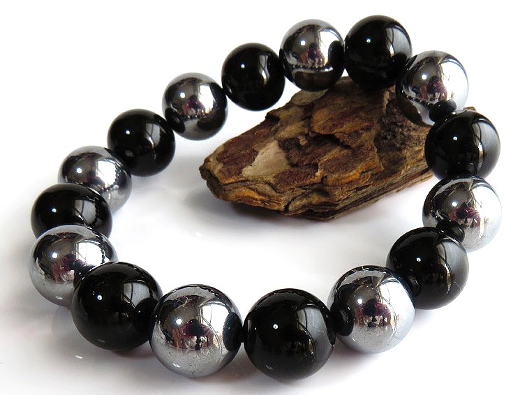 220★限定得々セット★ 最強破邪タッグ【黒水晶モリオン♢高品質テラヘルツ】❤️ GOLD STONE テラヘルツ鉱石 本物 モリオン 黒水晶 ブレスレット メンズ