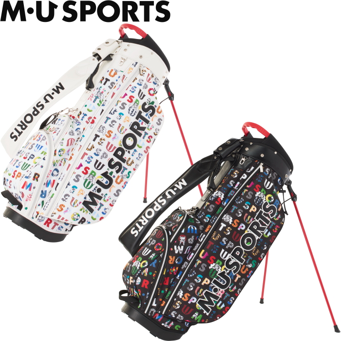 M*U SPORTS MU sport 703J1108 colorful Logo print total pattern stand caddy bag 