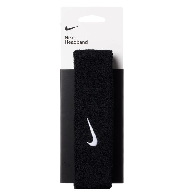 [ почтовая доставка ]NIKE( Nike )swoshu головная повязка черный / белый BN2091 Swoosh Logo лента для волос 