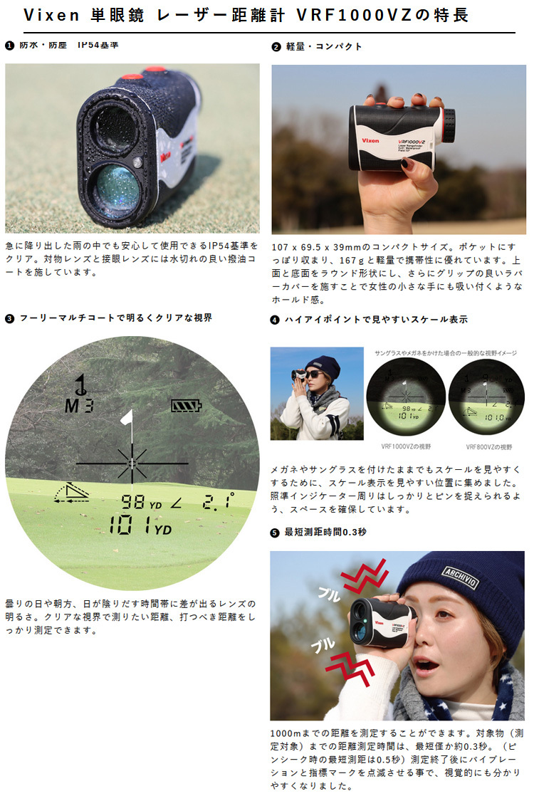 Vixen ビクセン 単眼鏡 レーザー距離計 VRF1000VZ 距離測定器 2022年