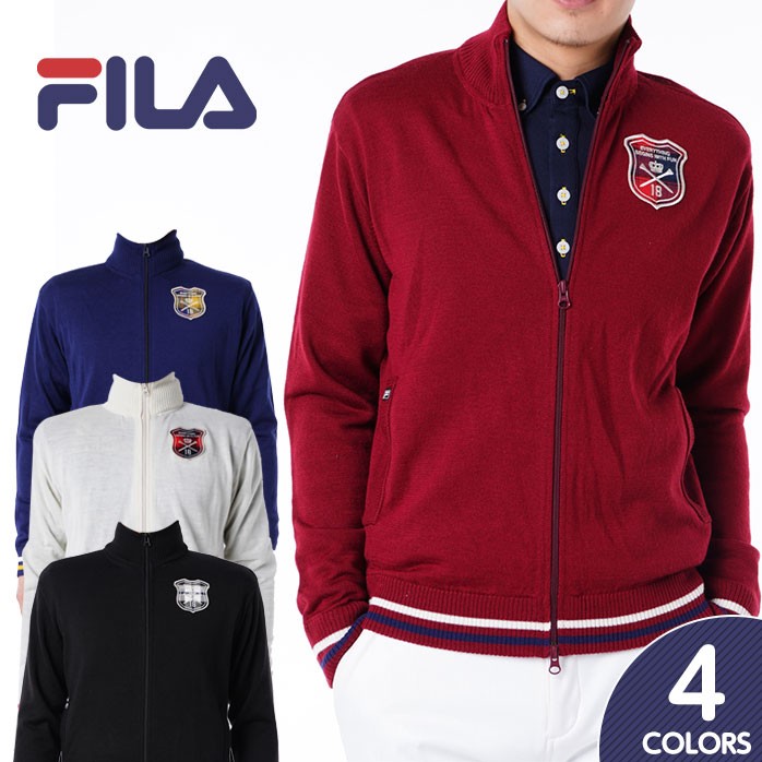  filler Golf men's long sleeve knitted full Zip jacket FILA 788714G