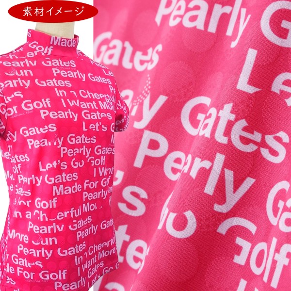 [PREMIUM SALE 40% супер OFF]PEARLY GATES Pearly Gates GOLFBALL Jaguar do поли стрейч кромка оборка дамский короткий рукав mok рубашка 055-4167510/24B