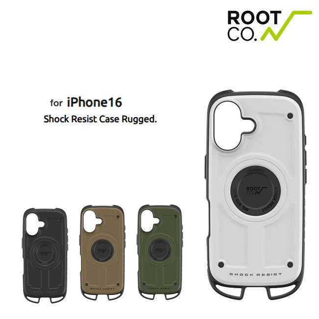 ROOT CO. iPhone 16 GRAVITY Shock Resist Case Rugged. GSRU-4371 iPhone用 ...