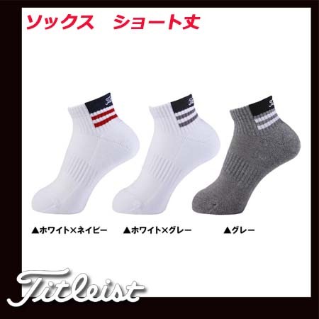  Titleist Golf men's socks short TSMS1698 [ silver ion ]