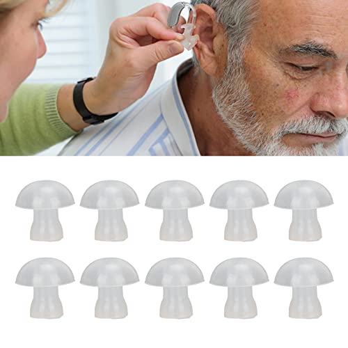  hearing aid. ear. tip,10 piece. soft silicon universal dome hearing aid. ear. tip transparent . silicon. ear plug, ear. rear. hearing aid, pocket hearing aid (L)