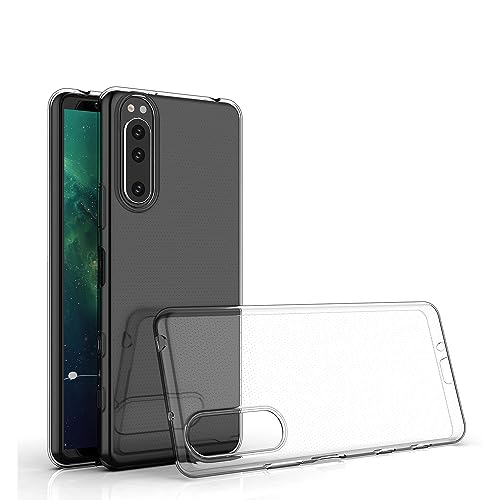 Xperia5 II SO-52A XQ-AS52 A002SO exclusive use clear soft silicon TPU protection case super light weight impact prevention falling prevention super thin type . fingerprint TPU clear case protective cover 