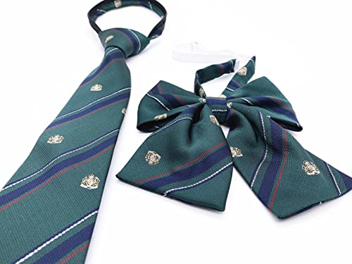 [KAGAWA] [2 позиций комплект ] school лента галстук женщина форма лента школьная форма ученик неполной средней школы ученик старшей школы лента ( зеленый )