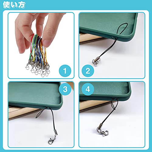 [XIAOBUDING] strap hook attaching 100 pcs set strap for mobile phone accessory LAP accessories parts polyester thread equipment ornament for cord DIY metal fittings hand mei