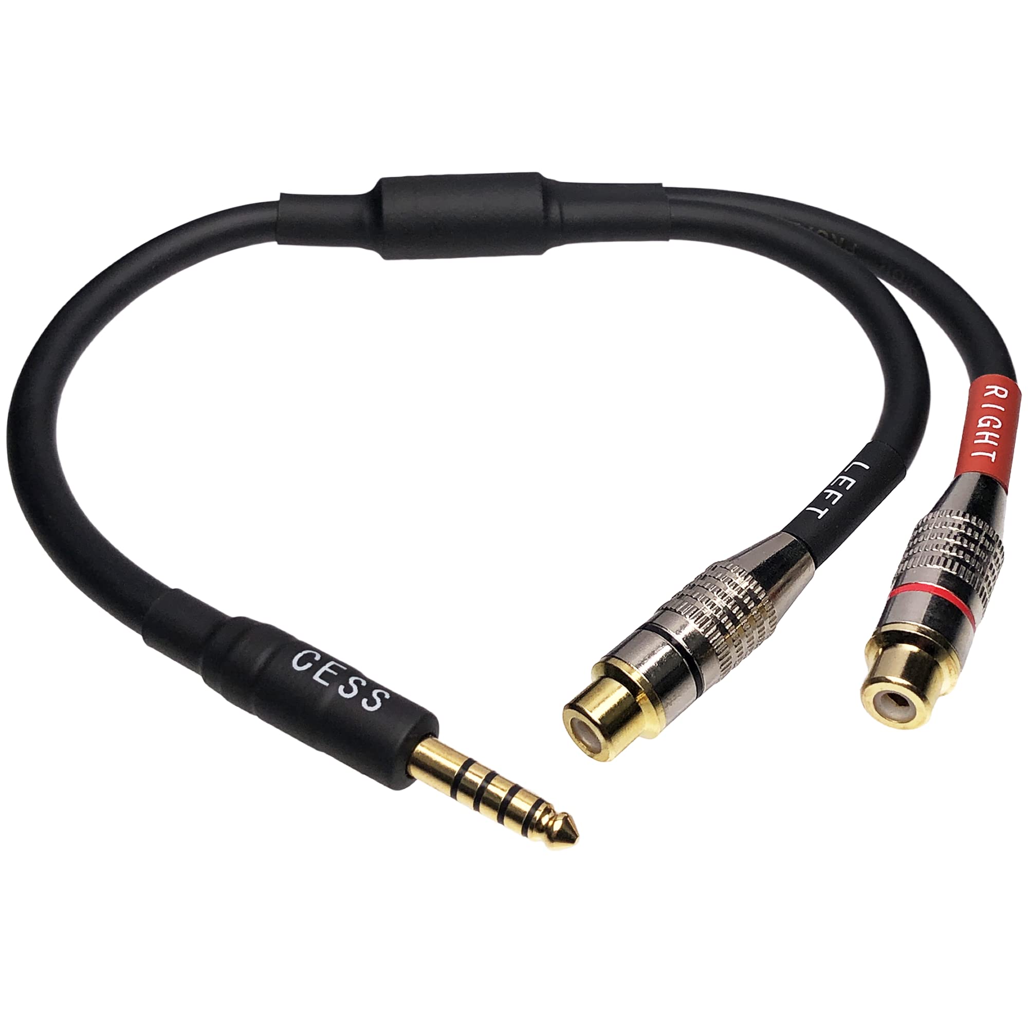 CESS-260 баланс 4.4mm из RCA женский Jack наушники аудио адаптор кабель,2 канал.