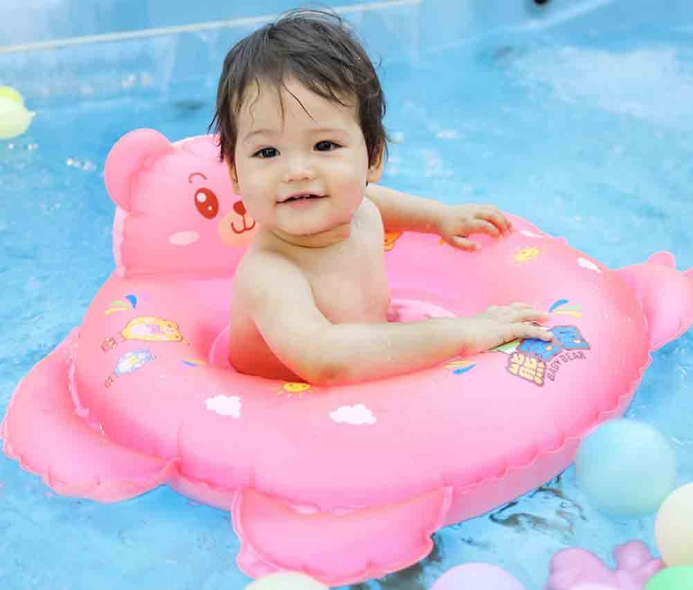  ребенок надувной круг baby ослабленное крепление . пара inserting отходит колесо симпатичный медведь ребенок ребенок мужчина девочка двоякое применение младенец ванна плавание бассейн для морская вода . плавание лето . путешествие Pooh 