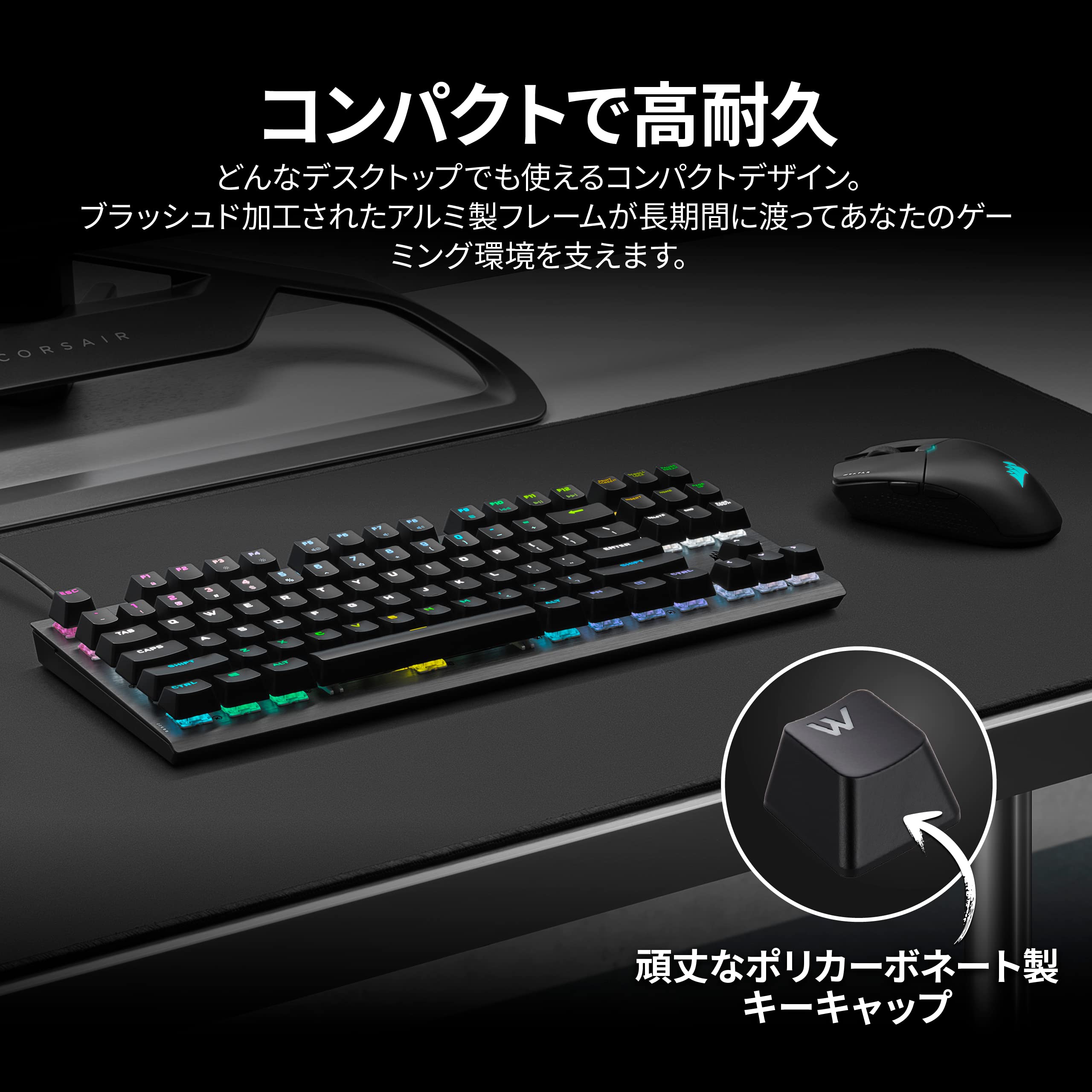 Corsair K60 PRO TKL RGBge-ming клавиатура японский язык расположение .. печать знак нет CH-911D01A-JP1