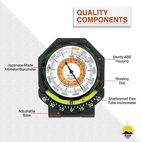 Sun Company 高度計 - オフロード車両用ダッシュボード高度計 傾斜計 | 高度 気圧 傾斜 Sun Company 高度計 オフロード車両用ダッシュボード高度計 傾斜計 高度 気圧 傾斜
