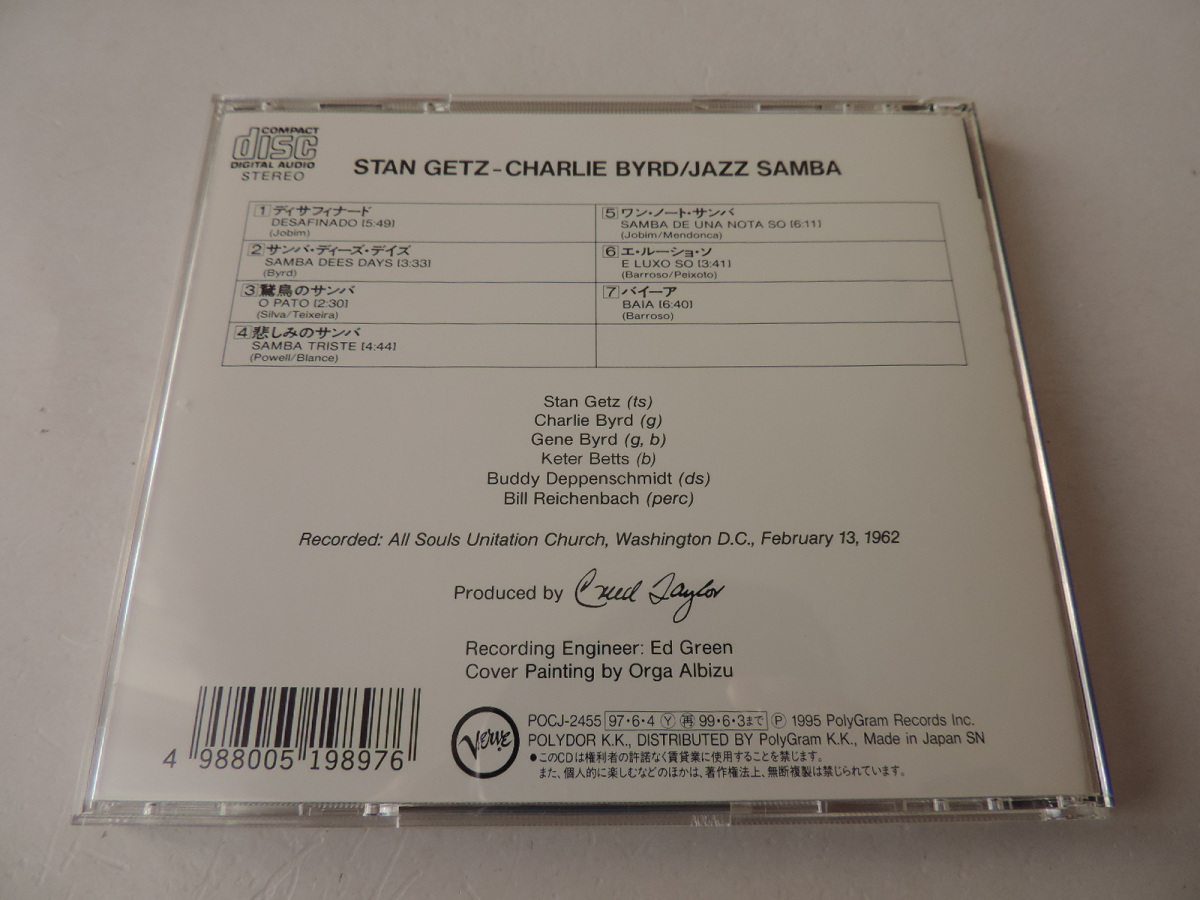 Stan Getz - Charlie Byrd / Jazz Samba // CD