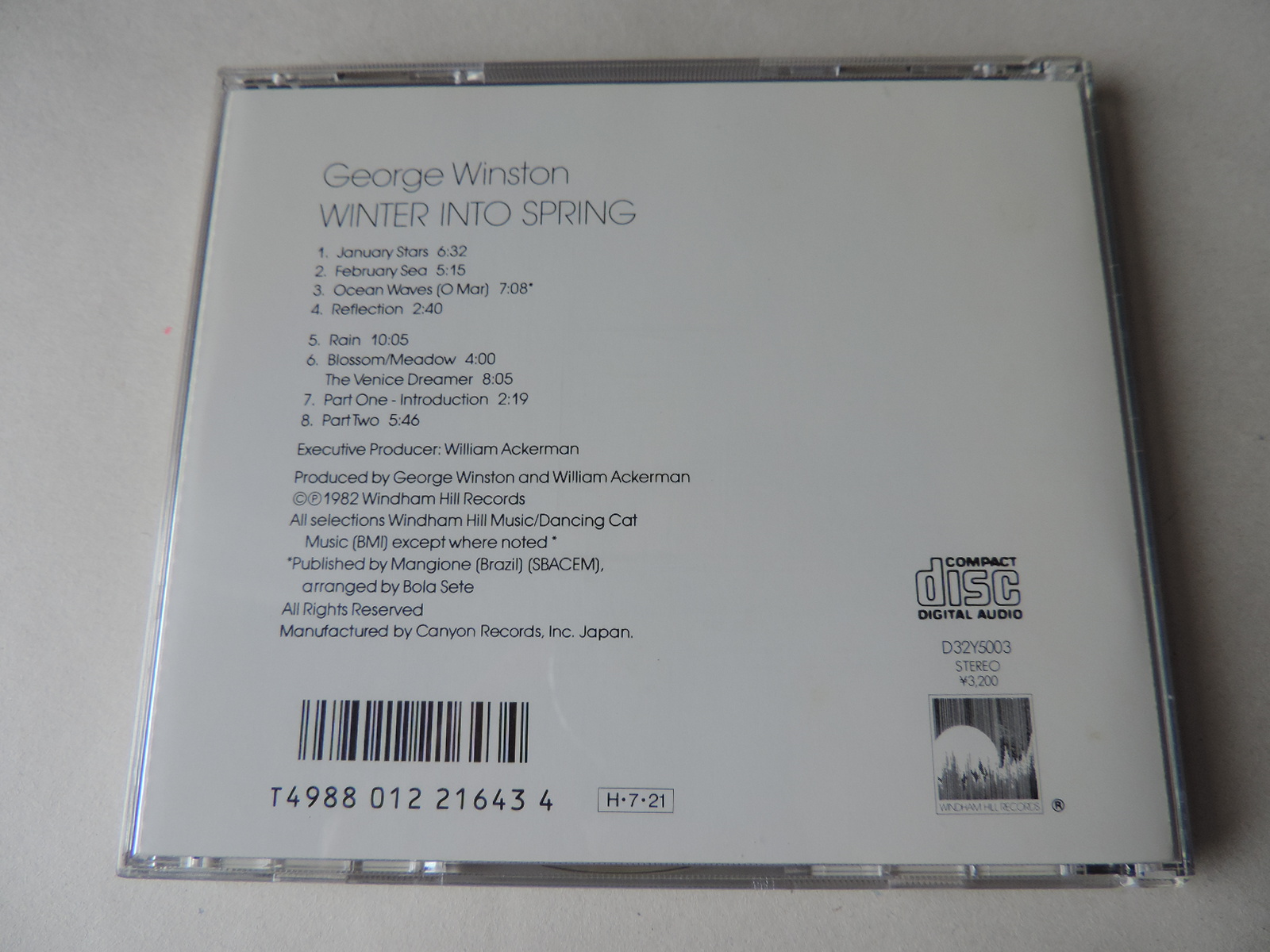 Winter Into Spring / George Winston (piano solos) // CD