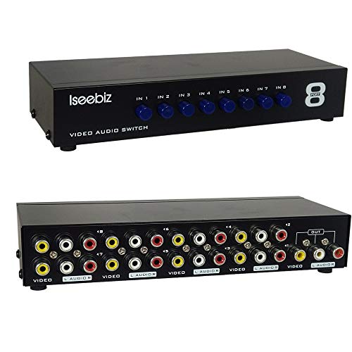 Iseebiz AV переключатель splita Composite переключатель .- интерактивный 8 ввод 1 мощность /1 ввод 8 мощность автоматический источник питания не необходимо 