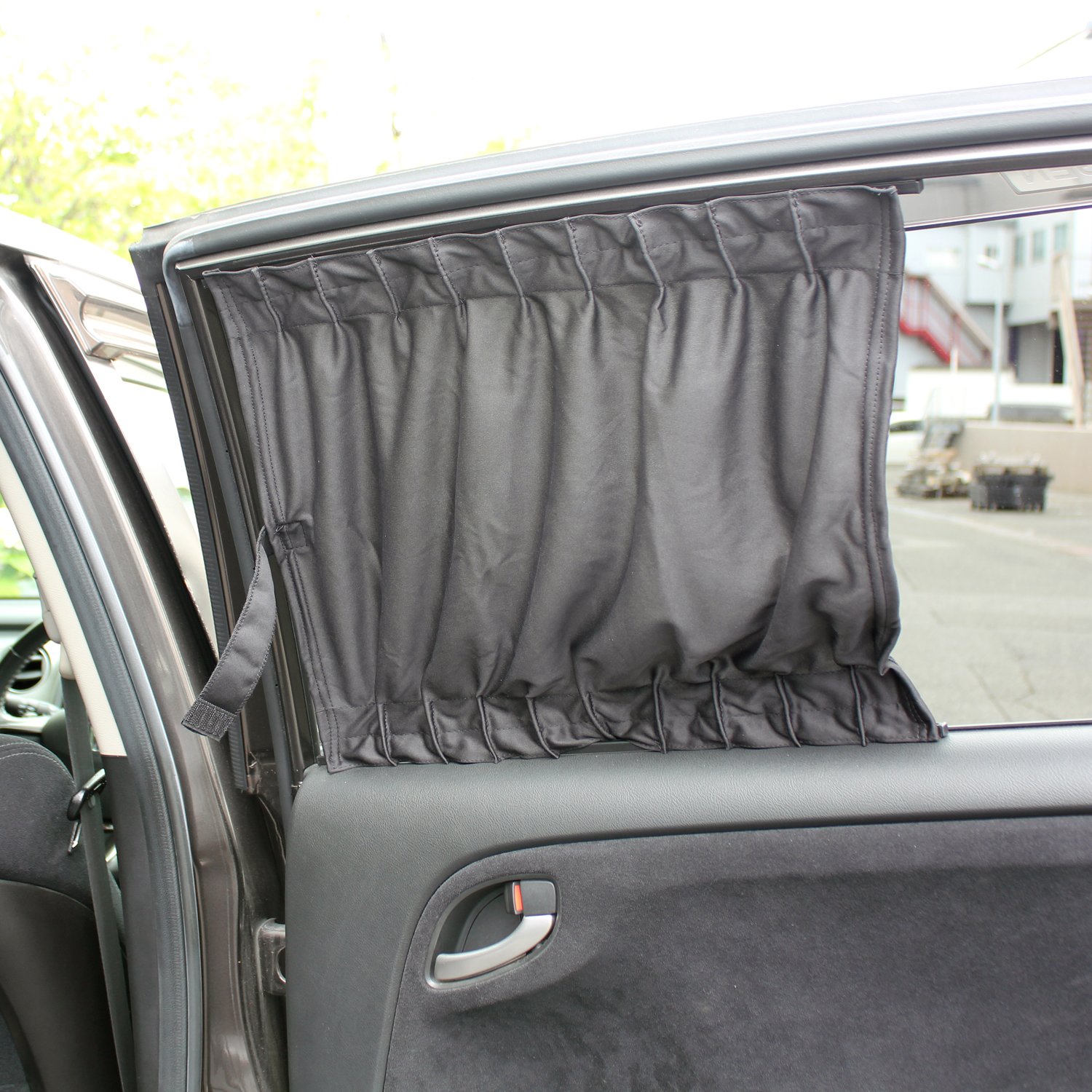 meru Tec (meltec) car sunshade stylish curtain stretch type 2 sheets entering S size Meltec window frame height 37~44cm C-SS