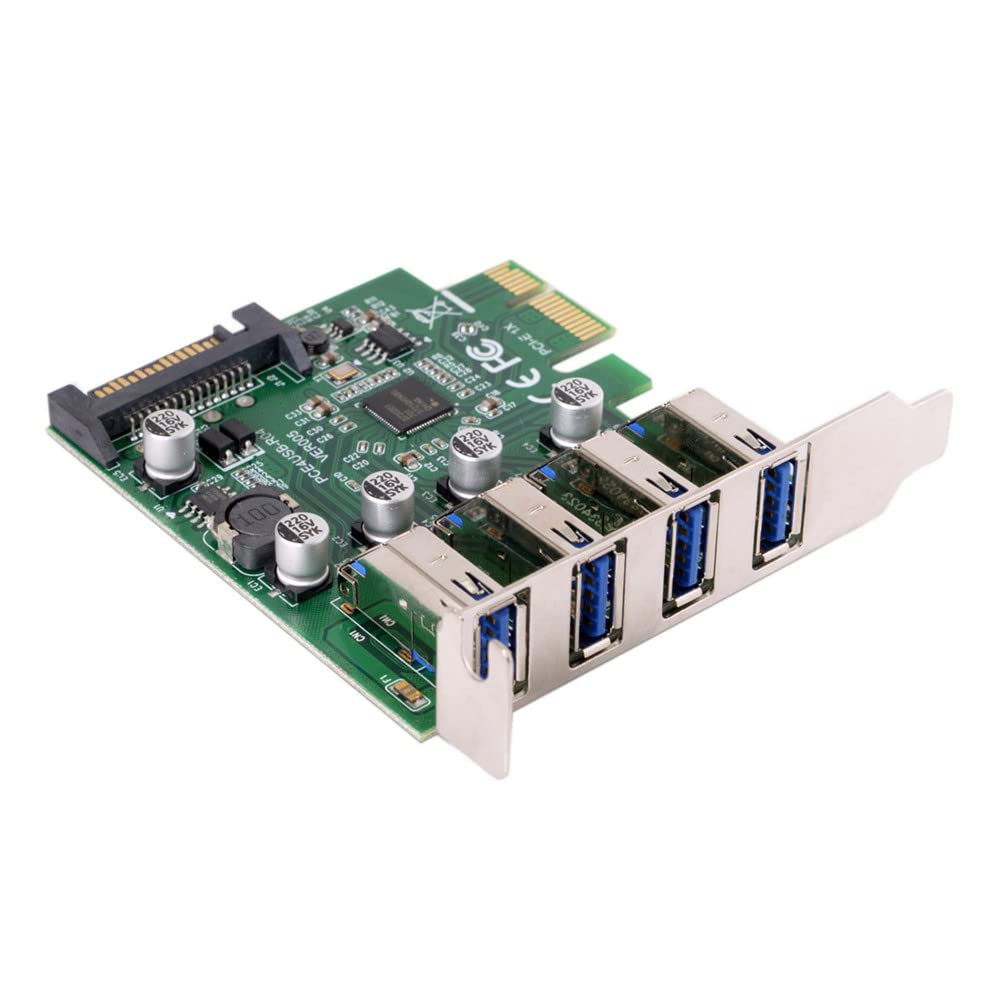 JSER трос ro файл 4 порт PCI-E-USB3.0 HUB PCIExpress повышение карта адаптор 5Gbps материнская плата для U3-038-10