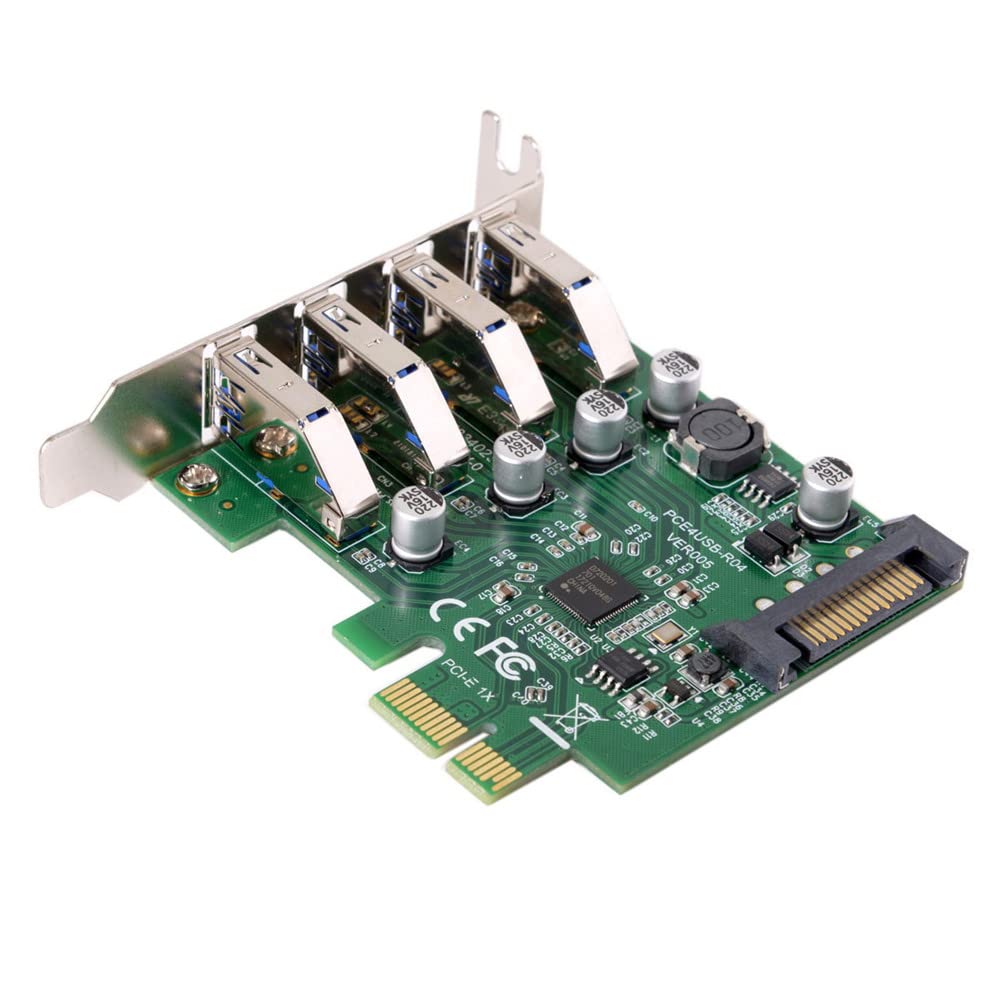 JSER трос ro файл 4 порт PCI-E-USB3.0 HUB PCIExpress повышение карта адаптор 5Gbps материнская плата для U3-038-10